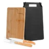 CONJ. PARA CHURRASCO EM BAMBU / MADEIRA / INOX DALLAS – 3 PÇS