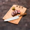 CONJ. PARA CHURRASCO PREMIUM EM BAMBU / MADEIRA / INOX – 2 PÇS