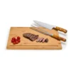 CONJ. PARA CHURRASCO PREMIUM EM BAMBU / MADEIRA / INOX – 3 PÇS