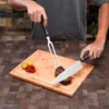 CONJ. PARA CHURRASCO PREMIUM EM BAMBU / MADEIRA / INOX – 3 PÇS