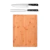 CONJ. PARA CHURRASCO PREMIUM EM BAMBU / MADEIRA / INOX – 3 PÇS