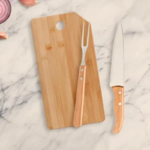 CONJ. PARA COZINHA EM BAMBU / MADEIRA / INOX OREGON - 3 PÇS