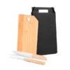 CONJ. PARA COZINHA EM BAMBU / MADEIRA / INOX – 3 PÇS