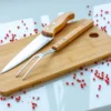CONJ. PARA COZINHA EM BAMBU / MADEIRA / INOX – 3 PÇS