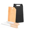 CONJ. PARA COZINHA EM BAMBU / MADEIRA / INOX – 4 PÇS