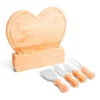 CONJ. PARA QUEIJO EM BAMBU / MADEIRA / INOX – 6 PÇS
