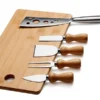 CONJ. PARA QUEIJO EM BAMBU / MADEIRA / INOX OREGON – 6 PÇS