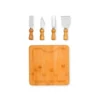 CONJ. PARA QUEIJO EM BAMBU / MADEIRA / INOX – 5 PÇS