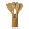 CONJUNTO DE UTENSÍLIOS EM BAMBU  – 5 PÇS