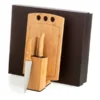 CONJUNTO PARA COZINHA C/ CEPO EM BAMBU / INOX – 6 PÇS