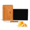 CONJUNTO PARA QUEIJO EM BAMBU/MADEIRA/INOX – 2 PÇS