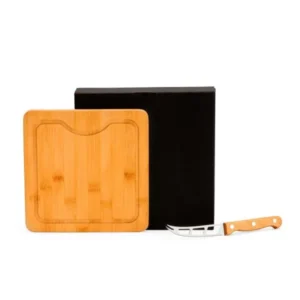 CONJUNTO PARA QUEIJO EM BAMBU/MADEIRA/INOX - 2 PÇS