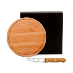 CONJUNTO PARA QUEIJO EM BAMBU/MADEIRA/INOX - 2 PÇS