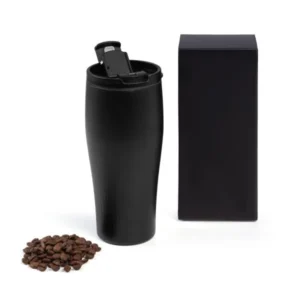 COPO DUPLA CAMADA EM ALUMÍNIO RECICLADO  - PRETO - 500 ML