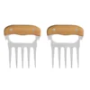 GARFOS COM 5 DENTES EM MADEIRA – INOX – 11,5X14,5CM – 2 PÇS
