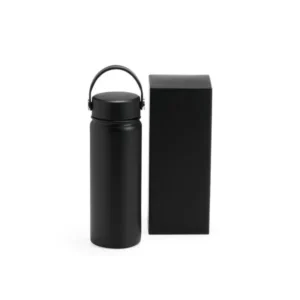 GARRAFA DUPLA CAMADA NA COR PRETA - 550 ML