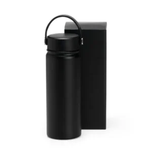 GARRAFA DUPLA CAMADA NA COR PRETA - 550 ML