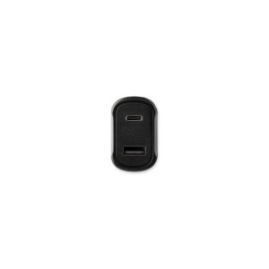 DIRAC. Adaptador de isqueiro com porta USB-A 18W e USB-C 20W em ABS 100% reciclado
