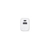 WEGENER. Adaptador de corrente com porta USB-A 18W e USB-C 20W em ABS 100% reciclado