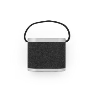 GUETTA. Caixa de som de 5W com carregador por indução super-rápido e autonomia de 2h (1'200 mAh), em bambu e PET 100% reciclado