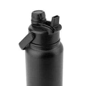 ALCARAZ. Garrafa em aço inox 90% reciclado, com parede dupla isolada a vácuo (830 mL)