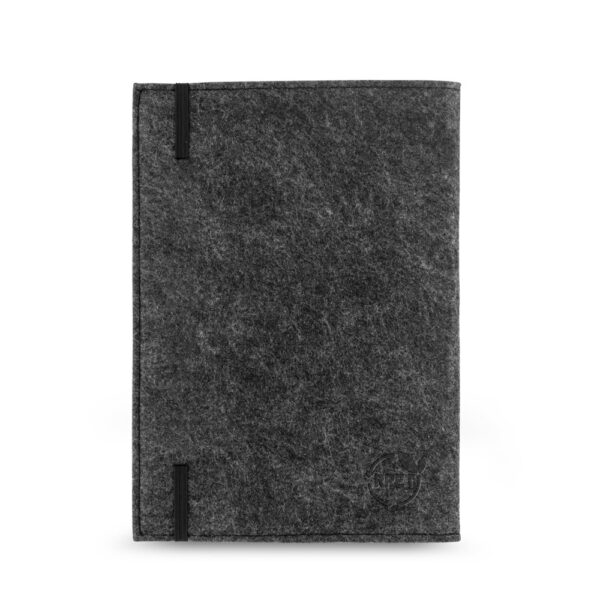 BALDWIN. Caderno A5 com capa em feltro 100% reciclado, com páginas pautadas recicladas