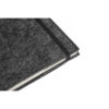 BALDWIN. Caderno A5 com capa em feltro 100% reciclado, com páginas pautadas recicladas