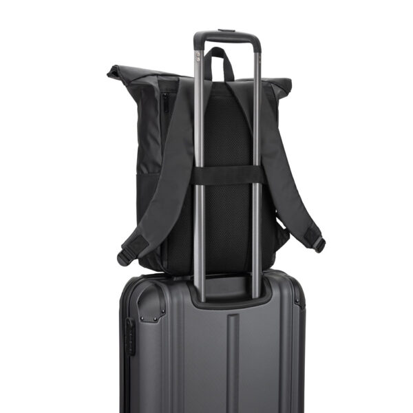 OSASCO BPACK. Mochila “Roll top” (14″) em poliéster reciclado 600D de alta densidade com revestimento resistente à água (20 L)