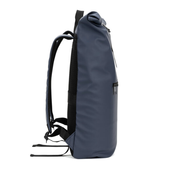 PORTLAND. Mochila “roll top” em PU com bolso para notebook (16″)