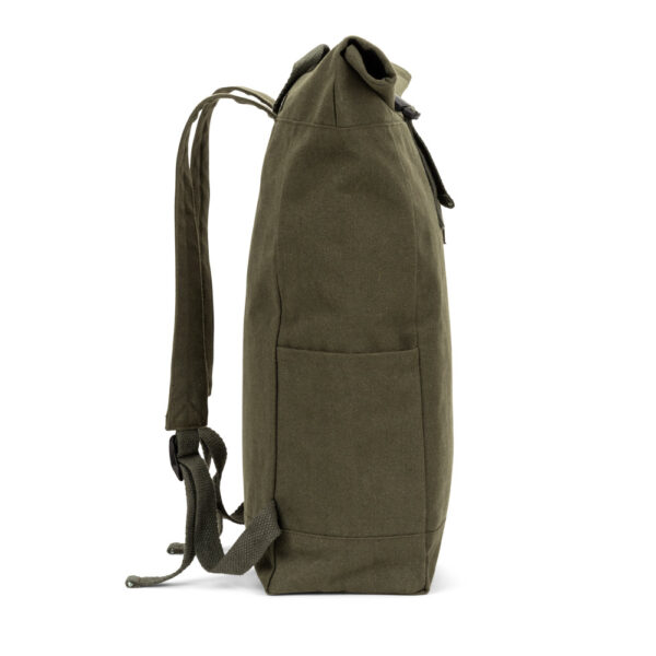 SAINT. Mochila “roll top” em algodão reciclado e poliéster reciclado (380 g/m²)