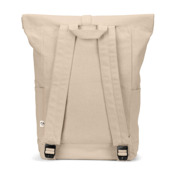 SAINT. Mochila “roll top” em algodão reciclado e poliéster reciclado (380 g/m²)