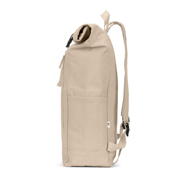 SAINT. Mochila “roll top” em algodão reciclado e poliéster reciclado (380 g/m²)