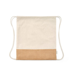 MALDIVAS BPACK. Sacola tipo mochila em 70% algodão reciclado e 30% poliéster reciclado (180 g/m²) com base em juta