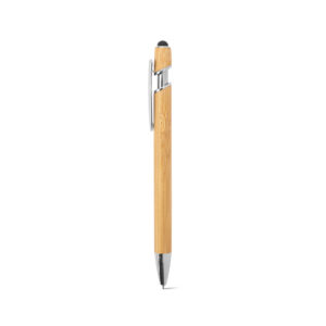 BLANC BAMBOO. Caneta esferográfica em bambu, com detalhes em alumínio cromado