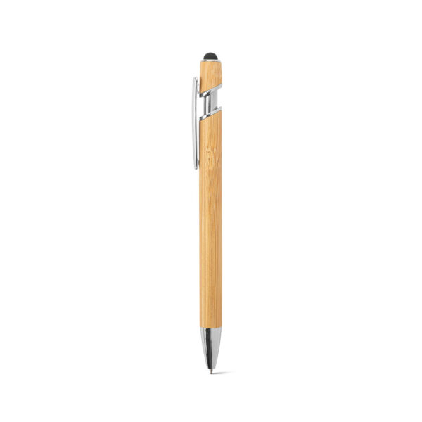 BLANC BAMBOO. Caneta esferográfica em bambu, com detalhes em alumínio cromado