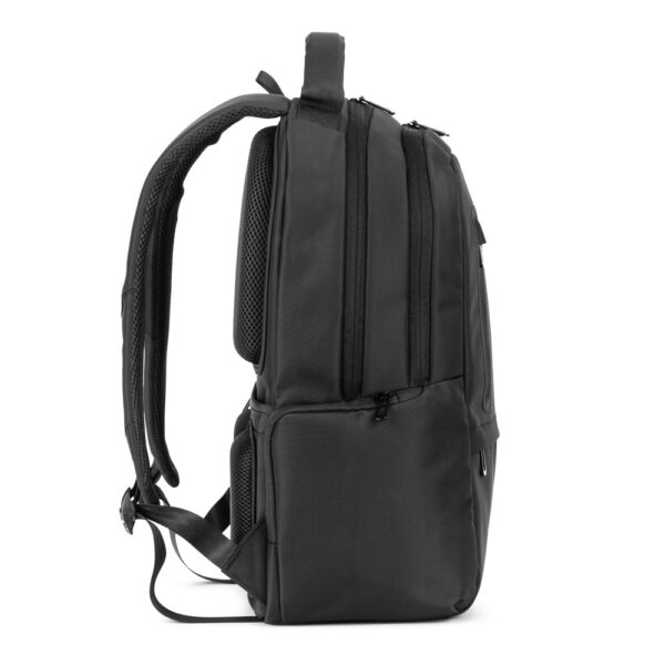SPACIO SOLID. Mochila para computador portátil (17″) em nylon 150D com 2 compartimentos acolchoados e placa para personalização