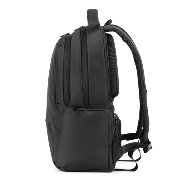 SPACIO SOLID. Mochila para computador portátil (17″) em nylon 150D com 2 compartimentos acolchoados e placa para personalização