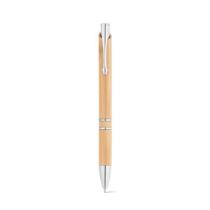 BETA BAMBOO. Caneta esferográfica em bambu com escrita em azul