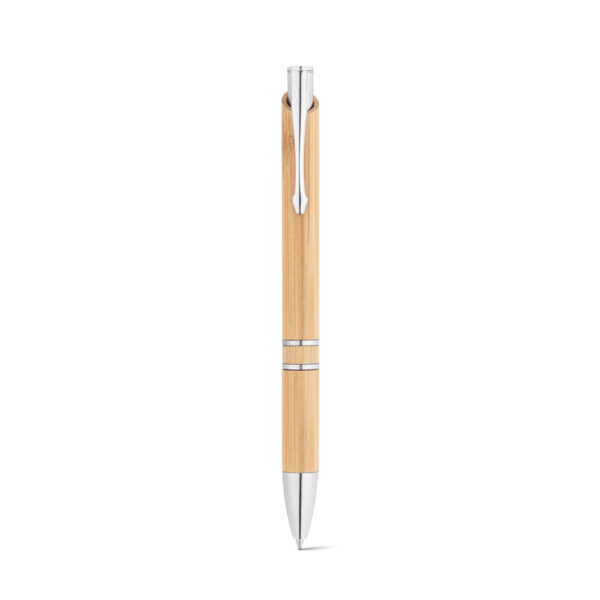 BETA BAMBOO. Caneta esferográfica em bambu com escrita em azul