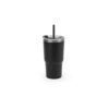 JOYNER M. Copo de viagem térmico e compacto, em aço inox 91% reciclado de parede dupla isolada a vácuo, com acabamento mate (600 mL)