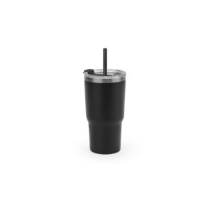 JOYNER M. Copo de viagem térmico e compacto, em aço inox 91% reciclado de parede dupla isolada a vácuo, com acabamento mate (600 mL)