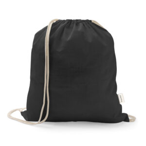 ISTANBUL. Sacola tipo mochila em 70% algodão reciclado e 30% poliéster reciclado (150 g/m²) sem tingimento