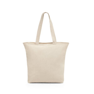 HACKNEY. Sacola 100% algodão (280 g/m²) com fecho e bolso interior