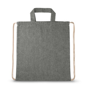 RISSANI. Sacola tipo mochila em 70% algodão reciclado e 30% poliéster reciclado (140g/m²) sem tingimento