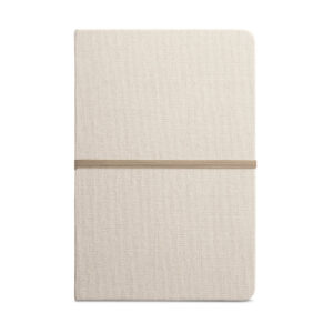 NERVAL. Caderno A5 de capa dura em linho (230 g/m²), com páginas pautadas