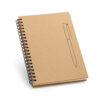 ROCK. Caderno B6 de capa dura em papel kraft (120 g/m²), com páginas lisas