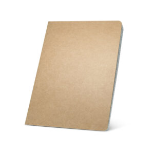 KOSTOVA. Caderno A5 de capa flexível em cartão kraft 100% reciclado, com páginas pautadas