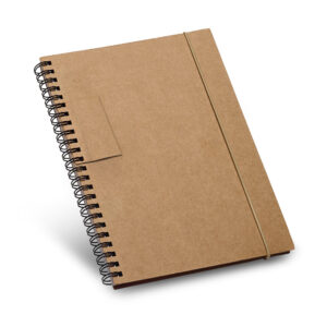 GARDEN. Caderno B6 de capa dura em cartão, com páginas pautadas recicladas