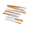 BOTTURA. Kit churrasco em estojo de bambu com 6 peças em aço inox e bambu