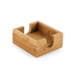 GAUTHIER. Conjunto de 4 porta copos em bambu